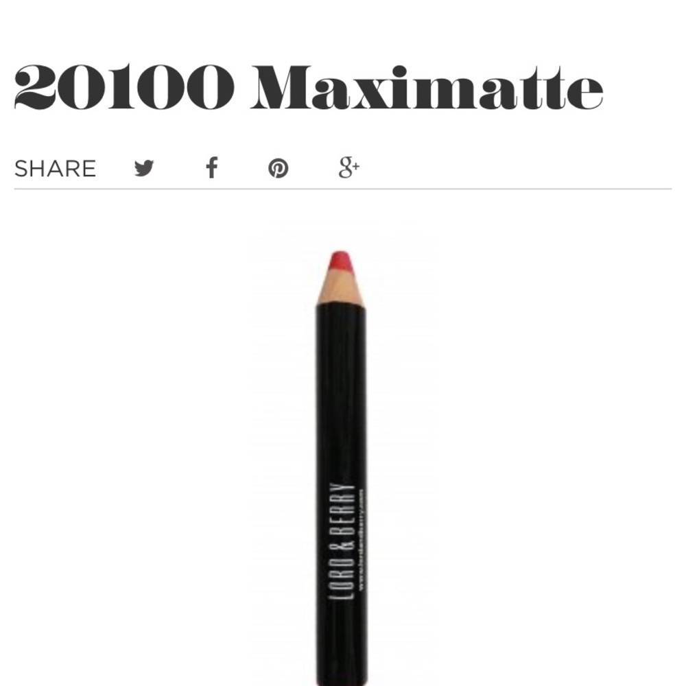 Lord and Berry Maximatte Lipstick Crayon